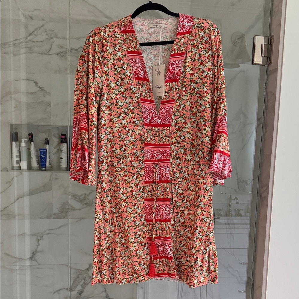 Floral and Zebra Print Dress